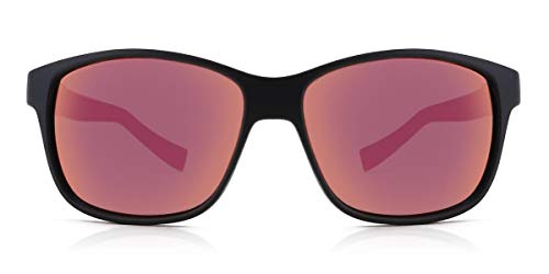 Julbo Powell Gafas de Sol, Unisex Adulto, Negro Opaco/Rojo, Talla única Cover