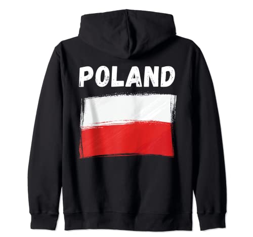 Bandera de Polonia Holiday Vintage Grunge Polonia Bandera Sudadera con Capucha