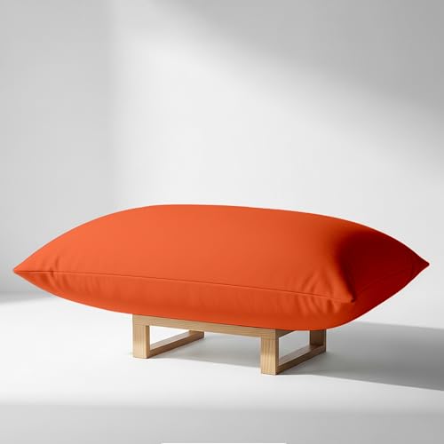 Image of YRM Bedding's - Egyptian Cotton 600TC Pillow Cover | Premium Pillowcases | Luxury Bedding-Export Collection | High Thread Count Durable & Breathable Covers - Orange | [18''x28''] Inches