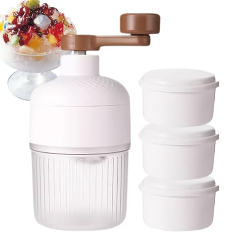 Shaved Ice Maker | Manual Portable Ice Shaver,Snow Cone Maker with Clear Ice Box, Detachable Humanized Design Household Smoothie Machine for Home, Shop