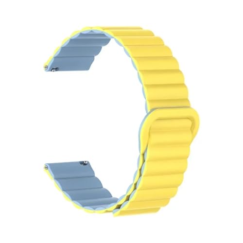 [XGYOMVB] Watch 7/6/5 Pro/4/Classic/active 2 20mm 22mm �o���h �V���R�������N�u���X���b�g GT 2 3-4 �X�g���b�v(4.Yellow mist blue,20mm)