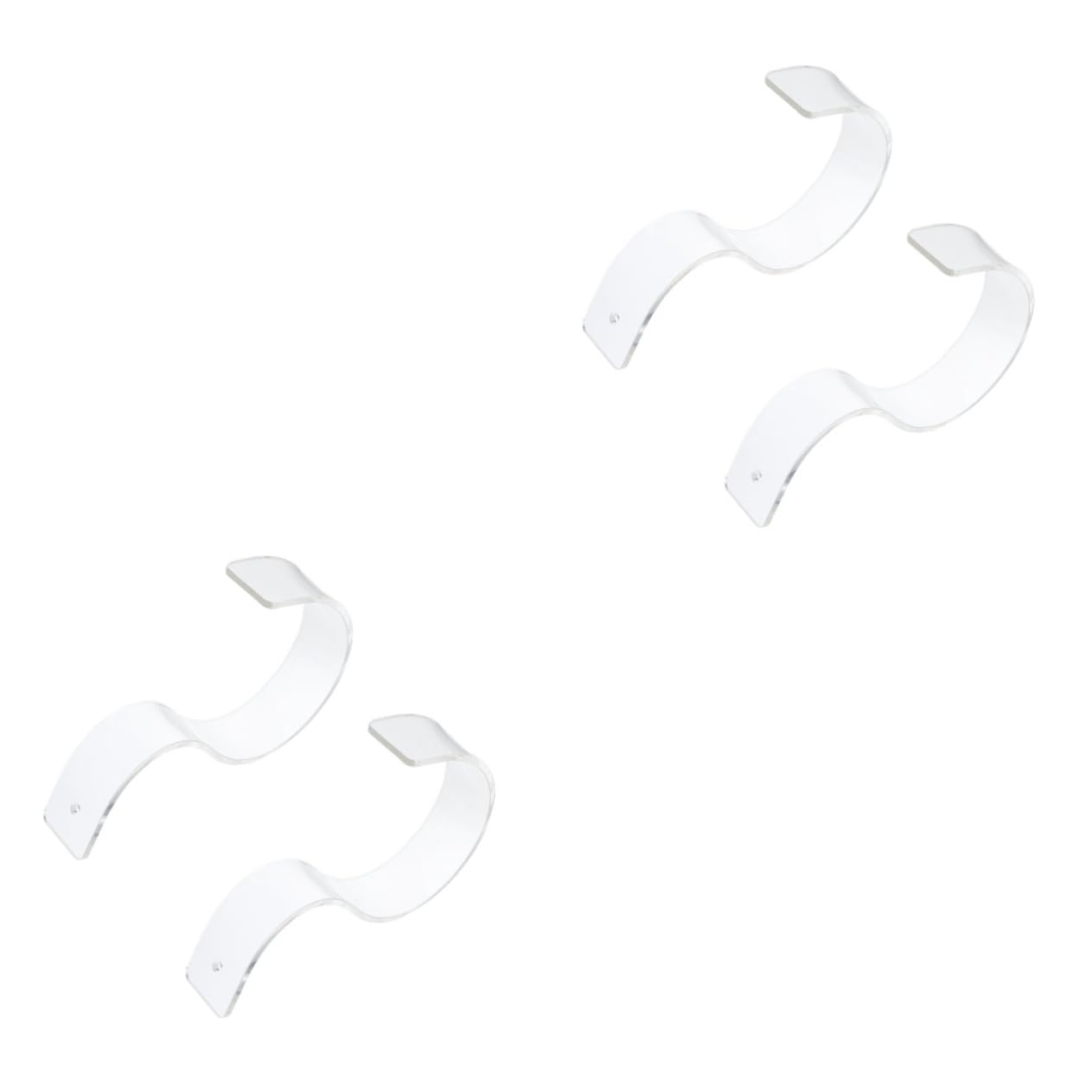 ABOOFAN 4pcs Creative Belt Rack Display Stand Acrylic Holder for Supermarkets Shops and Exhibitions Transparent Wide Thick Space-Saving Organizer for Belts