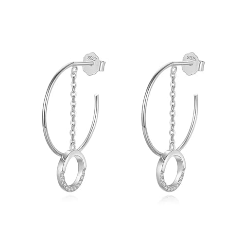 Boucles d'oreilles de goujon paillettes semi-cercle femme chic
