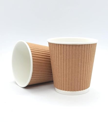 Premium Ripple Disposable Party Glass, Corporate Paper Cups for Hot & Cold Beverages (200 ML, Brown, Multicolor)