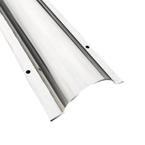 YZWZZXC 100 Cm Goulotte Electrique en Acier Inoxydable, Protection Cable Electrique Demi-Rond, Film de Protection et Trous de Vis, Peut Être Utilisé à L'intérieur ou...