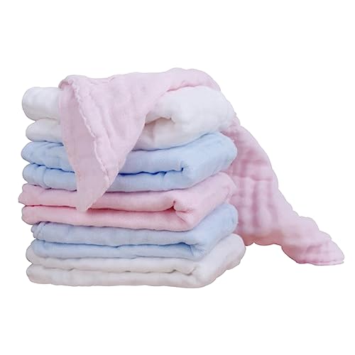 ORFOFE 6 Piezas Toalla De De Algodón Para Bebés Toallas De Lactancia Cuadradas Versátiles Toallita Facial Para Bebés