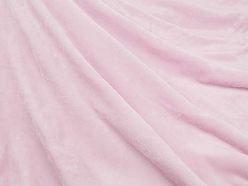 Pavilia Plush Sherpa Fleece Blanket Throw, Twin, Light Pink | Soft, Warm, Fuzzy Pink Blush Throw For Couch Sofa | Solid Reversible Cozy Microfiber Fluffy Blanket, 60X80 #TOP4