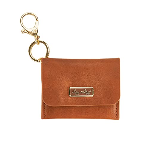 Image of Itzy Ritzy – Itzy Mini Keychain Wallet; Small Card Holder Can Clip to Diaper Bag, Purse, Travel Bag or Keychain (Cognac)