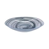 MARIPOSA Alabaster Stone Large Oval Bowl, Large, Gray