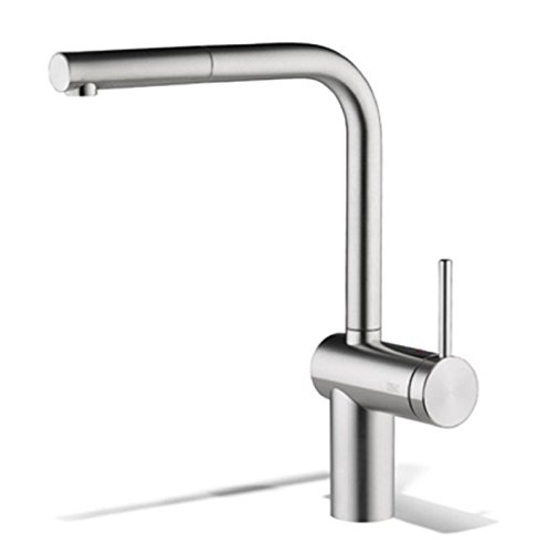 KWC, Miscelatore con levetta, bocchetta estraibile Livello, in acciaio inox A 225, 10.231.103.700FL