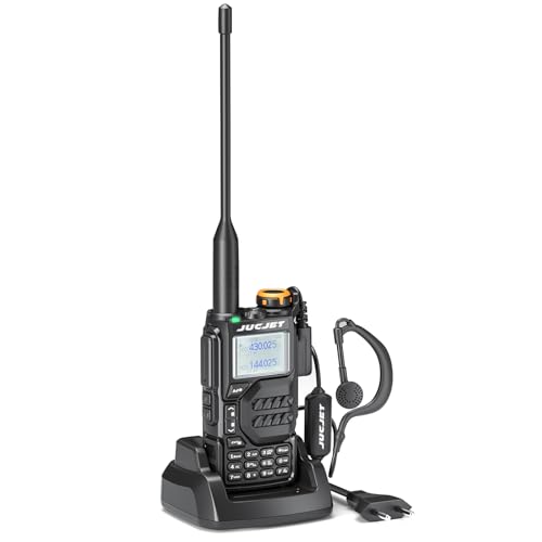JUCJET UV-K5 Tragbares Walkie Talkies, 200 Kanäle Zweiwege-Funkgerät mit Original Earpieces & USB Charging Station, (1 Stück)
