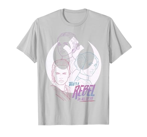 T-shirt Star Wars Rebel Logo Sketch en coton noir pour fan de la saga