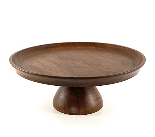 Wood Cake Stand - 11.75" x 4.75" high Wood Pedestal for Cakes, Desserts, Pies - Premium Mango Wooden Cake Stand - Durable and Stable โ Modern and Elegant Pedestal Stand Wood Cake Stand - 11.75" x 4.75" high Wood Pedestal for Cakes, Desserts, Pies - Premium Mango Wooden Cake Stand - Durable and Stable โ Modern and Elegant Pedestal Stand
