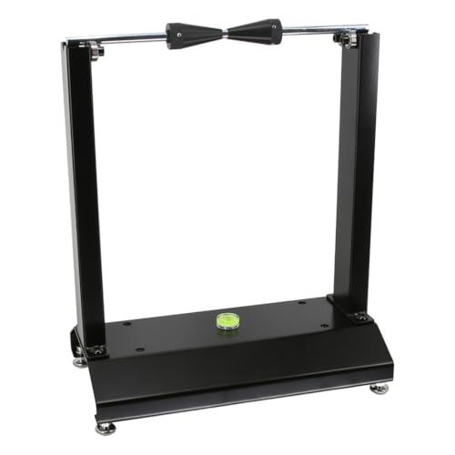 SEFIS Moto rrad - Equilibrador para ruedas de motocicleta con 4 patas de apoyo y nivel de burbuja, máquina de equilibrado de llantas, color negro