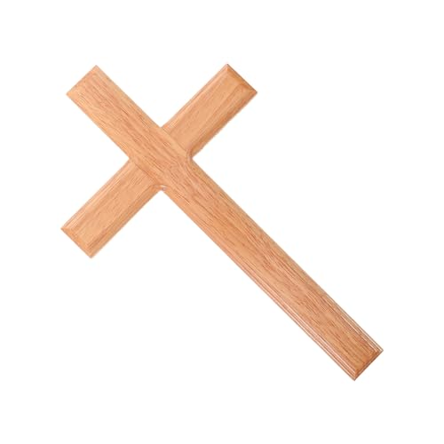 Cruz de madera de alta calidad con acabado artesanal rústico fino