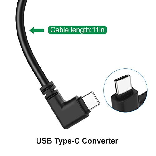 Image of DC 24V /12V to 5V USB Type-C Right Angle Step Down Converter Output 3A 15W Buck Module Power Adapter, Compatible with Raspberry Pi 4, Mobile Phones