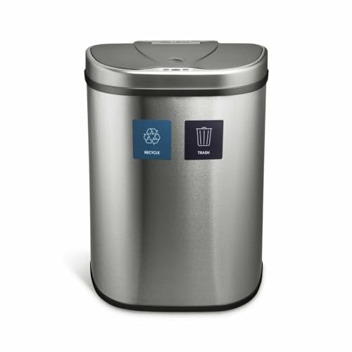 Caneca de Basura de 18 gal Sensor Movimiento Acero