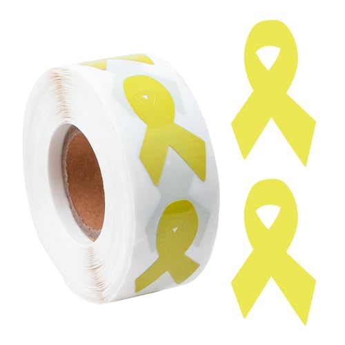 WANDIC 0.75 * 1.28'' Yellow Ribbon Awareness Sticker