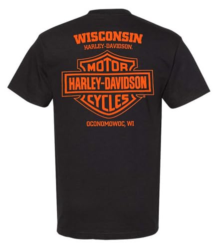 Harley-Davidson Men's Open Bar & Shield Chest Pocket Short Sleeve Tee, Black2