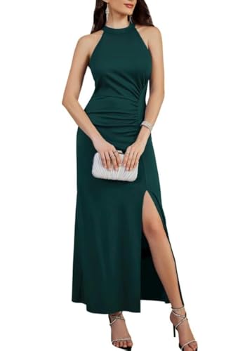 GRACE KARIN Vestido de fiesta largo para mujer, con cuello halter...