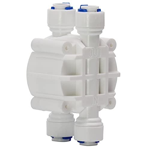 DIGITEN 1/4" Auto Shut Off 4 Way Valve for RO Reverse Osmosis System Water Filter System
