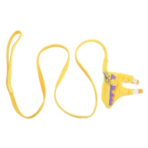 Yardwe Fashionable Vest Leash for Pet Small Animal Walking Traction Rope Dinosaur Design Comfortable for Rabbit Squirrel Hamster