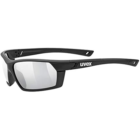 uvex Unisex - Erwachsene, sportstyle 225 Sportbrille, black mat/silver, one size Cover