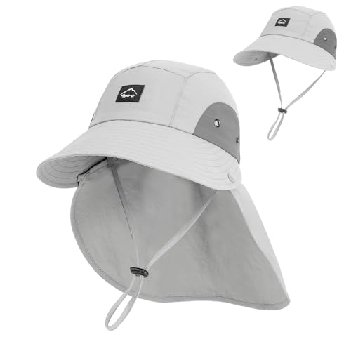Kids Sun Hats for Boys Girls UV Protection Baseball Cap Hats for Kids with Neck Flap Wide Brim