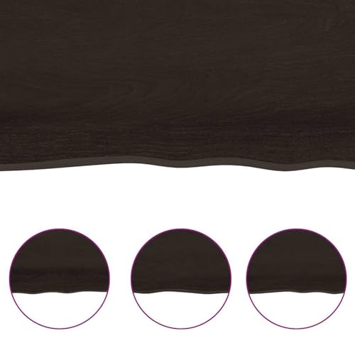 Plateau de table chêne 160 cm bord d'arbre pour bureau ou console - 7
