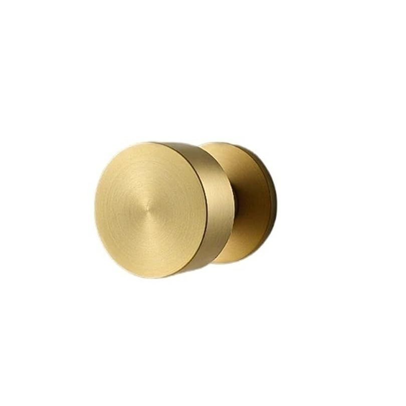 Poignée de serrure porte intérieure marron en laiton ronde