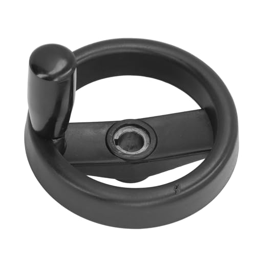 AMAKO Plastic Handwheel with Foldable Handle, 125mm OD 12mm Bore, for Lathe Milling Drilling Machine, Ideal Manual Control Wheel