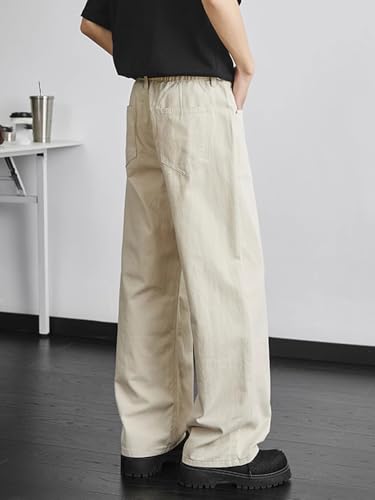 Men's Jeans Spring Autumn White Retro Straight Denim Long Pants for Men 6