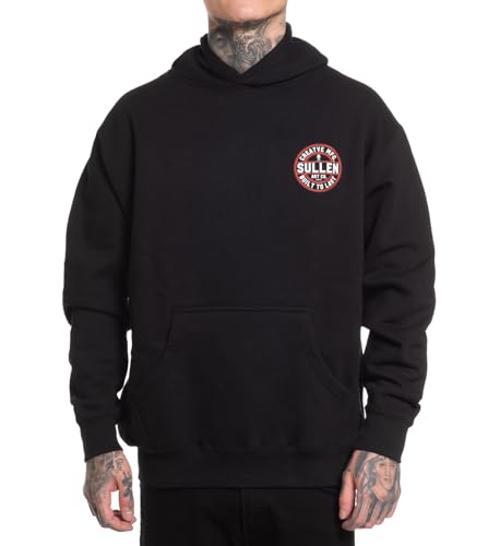 Sullen Men's Creative Corp Tattoo Lifestyle Graphic Long Sleeve Pullover Hooded Fleece Sweatshirt