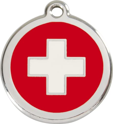 Red Dingo Hundemarke Schweizerkreuz inklusive Gravur (L)