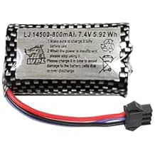 WPL D14 Battery, 7.4V 10C 800mAh Lipo Battery for WPL D14 RC Truck Car 1PC Originally Manufactured