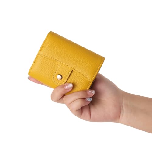 Image of GOIACII Women's Credit Card Holder RFID Blocking Genuine Leather Yellow