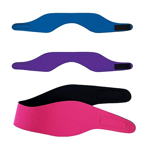 CuiCanfla Fascia da nuoto multifunzione, 3 pezzi, impermeabile, con protezione per le orecchie, regolabile, elastica, per sport acquatici per nuotare e fare surf