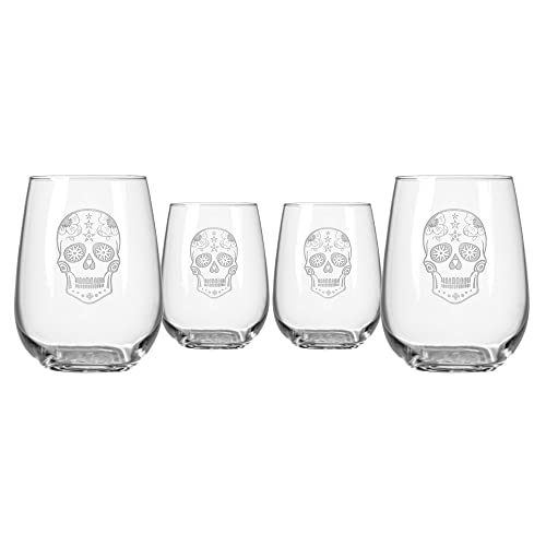 Image of Skull Stemless Wine Glass