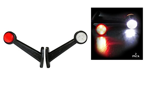 flexzon 2 X 8 LED SIDE OUTLINE STALK MARKER LIGHTS LAMP TRAILER TRUCK 20CM 12V