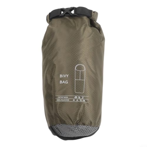 Bolsa Bivy LivGrain ligera con tecnología reflectante de calor, poliéster ripstop 70D, impermeable 5000mm para camping y senderismo (Verde) miniatura 4