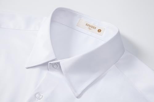 Men's Dress Shirts Formal Slim Fit Stretch Long Sleeve Button Down Shirt for Men Wrinkle Free Collar Business Shirts4