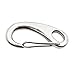 Ldbuejiaja 5 Pcs Stainless Steel Quick Release Hook Eggs Shape Spring Hooks Multifunctional Hiking Camping Belt Carabiner