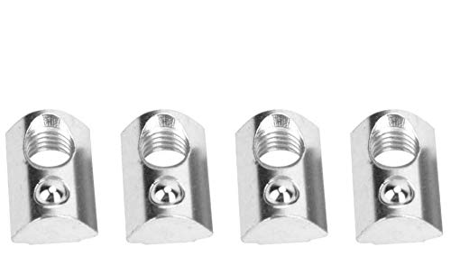 Rosilesi 50Pcs Tuerca elástica estándar Europea Perfiles de Aluminio T-Slot Spring Tuercas Sujetadores(M8)