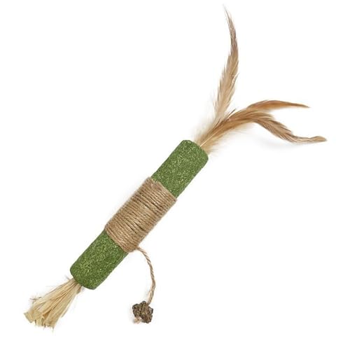 Shurhome Cats Licking Catmint Toy Cats Matatabi Natural Grass Stick Teething Toy Interaction Pet Cats Hairballs Control Teaser Toy