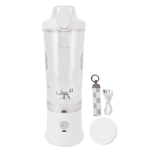 Licuadora Portátil 600ml, Mini Batidora USB C Recargable, Cuchillas Acero Inoxidable 18000RPM - Motor Potente, Luz RGB Ambiental, Ideal para Viajes y Gimnasio