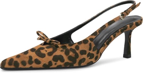Image of MAVMAX Slingback Heels for Women Kitten Heels with Bow Pointed Close Toe Pumps Dress Party Heeled Sexy Wedding Shoes