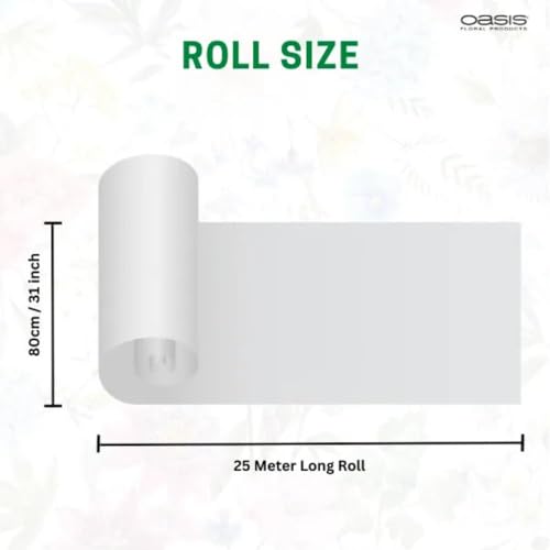 Image of Oasis Gift Wrapping Frosted Cellophane Roll For Multipurpose Hamper Packaging & Flower Bouquet Wrapping 80cmx25mtr 1 No Frosted Film Roll (y) Pink Silver)