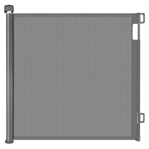 PetHot Treppenschutzgitter & Türschutzgitter Ausziehbar 0-140 cm, türgitter für Babys, Hunde & Katzen – Sicherheitsabsperrgitter für Treppen, Türen, Innen- & Außenbereich, Grau