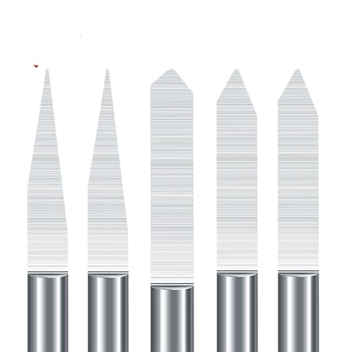 Mèches de gravure en V 1/8 carbure pour sculpture PCB à fond plat | Lot de 20