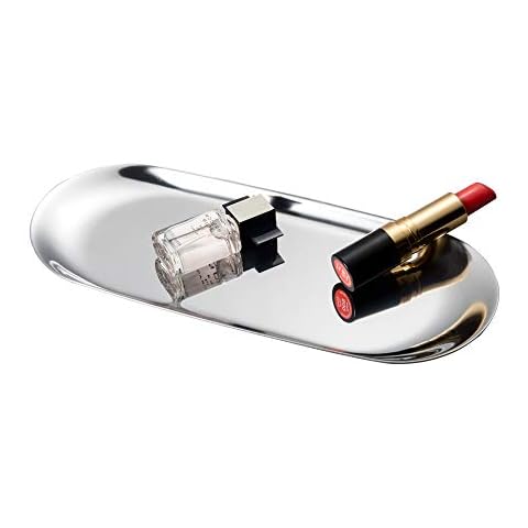 IMEEA Vanity Tablett Serving Tablett Organizer Tablett für Bar Küche Badezimmer Edelstahl Cover